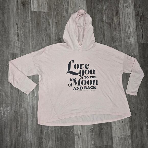 MV Sport LOVE YOU TO THE MOON & BACK Graphic NASA Souvenir Hooded Sweatshirt XL - Picture 8 of 8